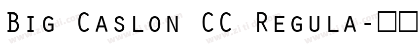 Big Caslon CC Regula字体转换